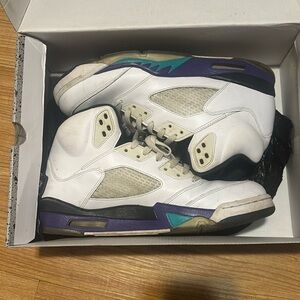 Air Jordan Grape 5’s White